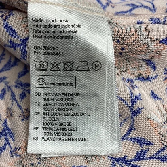 H&M Summer Dress Sz 6 Floral Pink Hi-Low - Picture 5 of 5